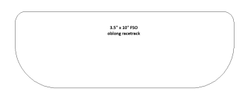 3 1/2" x 10" x 3/4" Half Oblong 